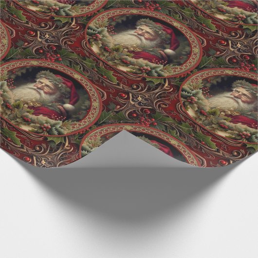 Papier Cadeau Victorian Santa (Coin)