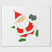 Papier Cadeau Vidéo Gamer papier d'emballage de Noël (Plat)