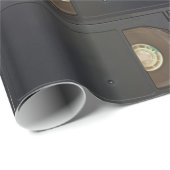 Papier Cadeau Vidéocaesettes analogiques (Coin rond)