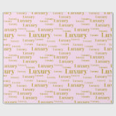 Papier Cadeau Vie de luxe rose et or (Plat)
