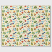 Papier Cadeau Vie du camping (Plat)
