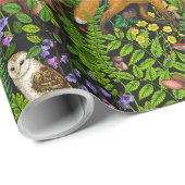 Papier Cadeau Vie forestière (Coin rond)