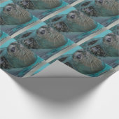 Papier Cadeau Vie maritime, Sceau de natation douce (Coin)