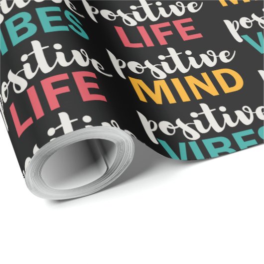 Papier Cadeau Vie positive (Coin rond)