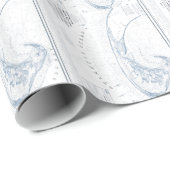 Papier Cadeau Vieille carte de Provincetown Cape Cod (Coin rond)