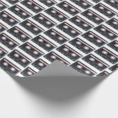 Papier Cadeau Vieille Cassette avec Joyeux texte d'anniversaire (Coin)