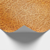 Papier Cadeau Vieille texture de cuir marron grunge (Coin)
