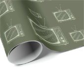 Papier Cadeau vieille tv (Coin rond)