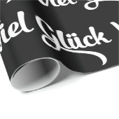 Papier Cadeau Viel Glück | Bonne chance Langue Allemande (Coin rond)
