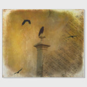 Papier Cadeau Vielle Musique Et Crow (Plat)