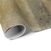 Papier Cadeau Vielle Musique Et Crow (Coin rond)