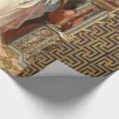 PAPIER CADEAU VIERGE AVEC ENFANT, ANGES MUSICAUX NOËL (Coin)