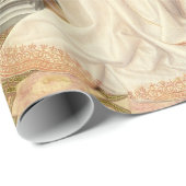 PAPIER CADEAU VIERGE AVEC ENFANT, ANGES MUSICAUX NOËL (Coin rond)