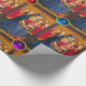 Papier Cadeau VIERGE AVEC ENFANT ET ANGES Fra Angelico Xmas (Coin)