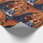 Papier Cadeau VIERGE AVEC ENFANT ET SAINTS, Pierres de Noël (Coin)