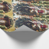 PAPIER CADEAU VIERGE AVEC ENFANT NOËL JOIE PAIX AMOUR (Coin)