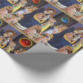 PAPIER CADEAU VIERGE AVEC ENFANT, SAINTS, ANGELS, GÈMES BLEU ROU (Coin)