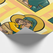Papier Cadeau Vierge byzantine moderne Marie et enfant religieus