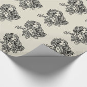 Papier Cadeau Vierge du zodiaque doré (Coin)