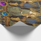 PAPIER CADEAU VIERGE ET ENFANT AVEC BLEU, ROSE, PIERRE GEMSTONES (Coin)