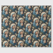 Papier Cadeau Vierge Marie et Jésus (Plat)