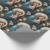 Papier Cadeau Vierge Marie et Jésus (Coin)