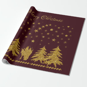 Papier Cadeau Vierge religieuse de Noël Marie, Saint Joseph, Jés