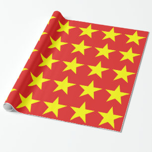 Papier Cadeau Viet Nam Drapeau Jaune Étoile Papier à envelopper