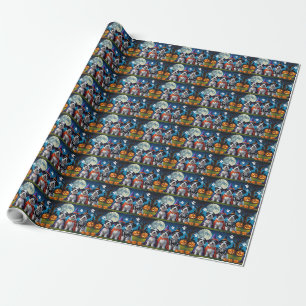 Papier Cadeau Vieux bergers anglais Citrouille Halloween Funny