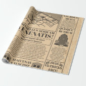 Papier Cadeau vieux journal (Déroulé)