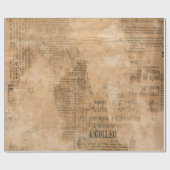 Papier Cadeau Vieux journal vintage déchiré deux (Plat)