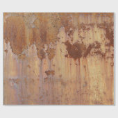 Papier Cadeau Vieux métal rouge (Plat)