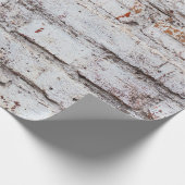 Papier Cadeau Vieux mur de briques peintes avec peeling blanc pe (Coin)