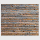 Papier Cadeau Vieux mur de planches en bois avec fissures. Poutr (Plat)