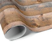 Papier Cadeau Vieux mur de planches en bois avec fissures. Poutr (Coin rond)