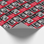 Papier Cadeau Vieux Noël noir et blanc Photos (Coin)