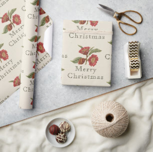 Papier Cadeau Vieux Noël Rouge & Vert