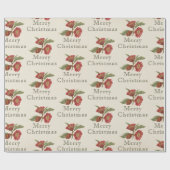 Papier Cadeau Vieux Noël Rouge & Vert (Plat)