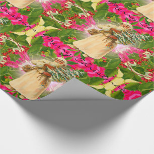 Papier Cadeau Vieux Père Noël du victorien passé