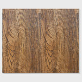 Papier Cadeau Vieux regard du bois de grain (Plat)