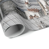 PAPIER CADEAU VIEW OF CITY DURING DAYTIME (Coin rond)