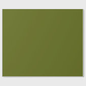 Papier Cadeau Vigne de raisin de couleur solide vert foncé (Plat)