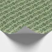Papier Cadeau Vignes d'Hérida - vert botanique D_L motif. (Coin)