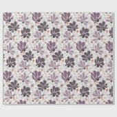 Papier Cadeau Vignes et fleurs rétro classiques (Plat)