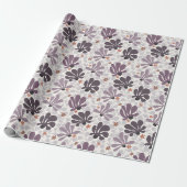 Papier Cadeau Vignes et fleurs rétro classiques (Déroulé)