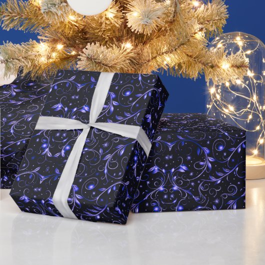 Papier Cadeau Vignes Verdure Étoiles Points de Noël (Vacances)