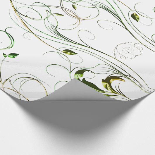 Papier Cadeau Vignes vert jaune (Coin)