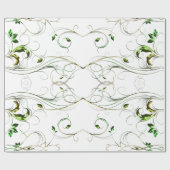 Papier Cadeau Vignes vert jaune (Plat)