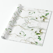 Papier Cadeau Vignes vert jaune (Déroulé)