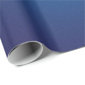 Papier Cadeau Vignette Bleue Profonde Grainée Cool (Coin rond)